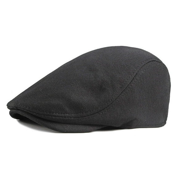 IDALL Beret Hats Newsboy Cap Men Cotton Newsboy Cap Soft Fit Cabbie Hat Hats for Men Beanie Black One Size