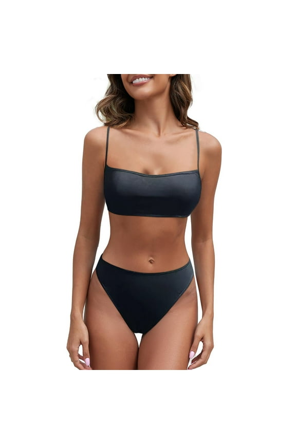 Bikini Sets Bathing Suit Tan Through Swimwear Women Womens Swimsuits Micro Bikini Black XL(Clearance Sales)