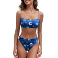 thumbnail image 1 of IDALL Bikini Sets Bathing Suit Tan Through Swimwear Women Womens Swimsuits Micro Bikini Blue 2XL(Clearance Sales), 1 of 4