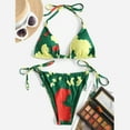 thumbnail image 1 of IDALL Bikini Sets Bestselling Bikini Women Two Piece Cow print split Sets Plus Size Beachwear Swimsuit Bikini Bathing Suit Swim Suits for Women 2025 Green M, 1 of 4