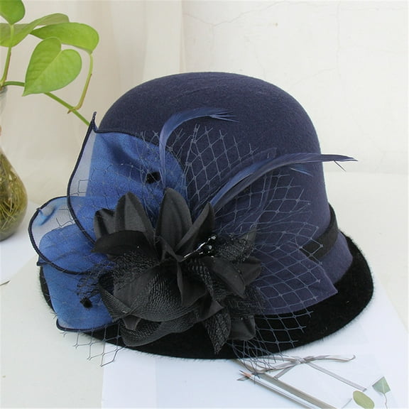 IDALL Bucket Hat,Hats for Women Women Fashion Beret French Style Painter Hat Cap Vintage Warm Party Top Hat Sun Hats,Summer Hats Navy