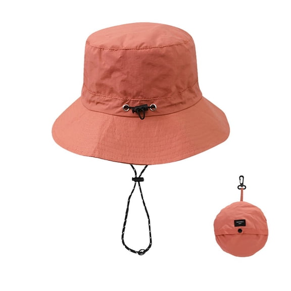 IDALL Bucket Hats Visor Hats Hat Outdoor Travel Sun Hat Portable And Storage Bag Men's And Women's Summer Fisherman Quick Drying Climbing Sun Hat Sun Hat Hiking Hat Red One Size