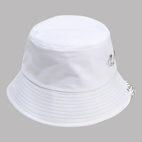 IDALL Bucket Hats Visor Hats Men's and Women's Fashion Sunshade Fisherman's Hat Basin Hat Outdoor Hat Sun Hat Summer Hats White One Size