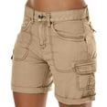 thumbnail image 1 of IDALL Cargo Shorts for Men Athletic Shorts for Women Women Work Pants Casual Pants High Waist Thin Loose Wide Leg Shorts Golf Shorts Mens Shorts Casual Khaki2 2XL, 1 of 7