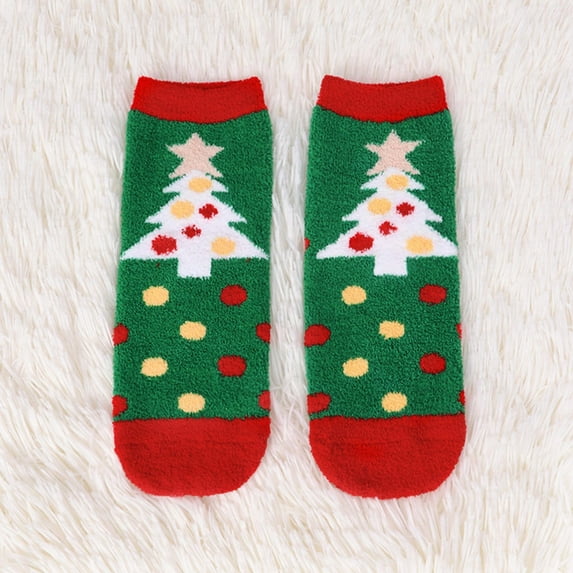 IDALL Christmas Stockings Ankle Socks 1 Pair Womens Christmas Socks Gifts For Women Girls Funny Novelty Colorful Cotton Holiday Crew Socks Fuzzy Socks Warm Socks for Women Clearance Sale G One Size