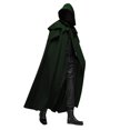 thumbnail image 1 of IDALL Cloak Hoodie Cloak with Hood Party Medieval Multicolor Cape Gothic Long Hooded Cape Poncho Green 4XL, 1 of 5