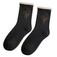 thumbnail image 1 of IDALL Crew Socks Hiking Socks Womens To Keep Warm Sock Colorful Lightweight Cotton Athletic Socks Cotton Socks Running Socks Black One Size, 1 of 3