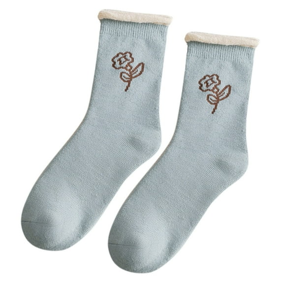 IDALL Crew Socks Hiking Socks Womens To Keep Warm Sock Colorful Lightweight Cotton Athletic Socks Cotton Socks Running Socks Blue One Size