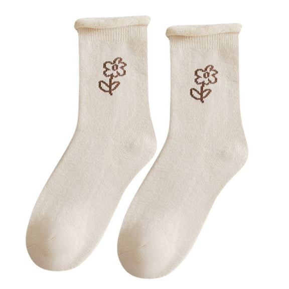 IDALL Crew Socks Hiking Socks Womens To Keep Warm Sock Colorful Lightweight Cotton Athletic Socks Cotton Socks Running Socks White One Size