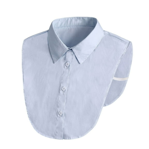 IDALL Fake Collar Detachable Collar for Women Shirts Half False Blous Dickey Light Blue One Size