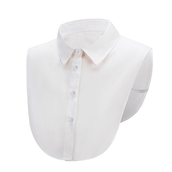 IDALL Fake Collar Detachable Collar for Women Shirts Half False Blous Dickey White 1 One Size