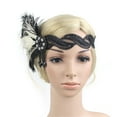 thumbnail image 1 of IDALL Fascinators Hats Tea Party Hats 1920s Headpiece Feather Flapper Headband Great Gatsby Headdress Vintage Party Hats Fascinator Headband White One Size, 1 of 5