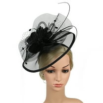 IDALL Fascinators Hats Tea Party Hats Women Girl Fascinators Hair Clip Hairpin Hat Feather Cocktail Wedding Tea Party Party Hats Fascinator Headband Black One Size