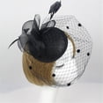thumbnail image 1 of IDALL Fascinators Hats Tea Party Hats Women's Fascinators Hat Fashion Feathe Hat Cocktail Party Hat Hair Clip Headband Party Hats Fascinator Headband Black One Size, 1 of 7