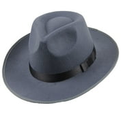 IDALL Fedora Hats for Men Wide Brim Hats Wide Brim Fedora Hats for Women Men Dress Hat Felt Panama Hat Sun Hats Gray One SizeClearance Sales