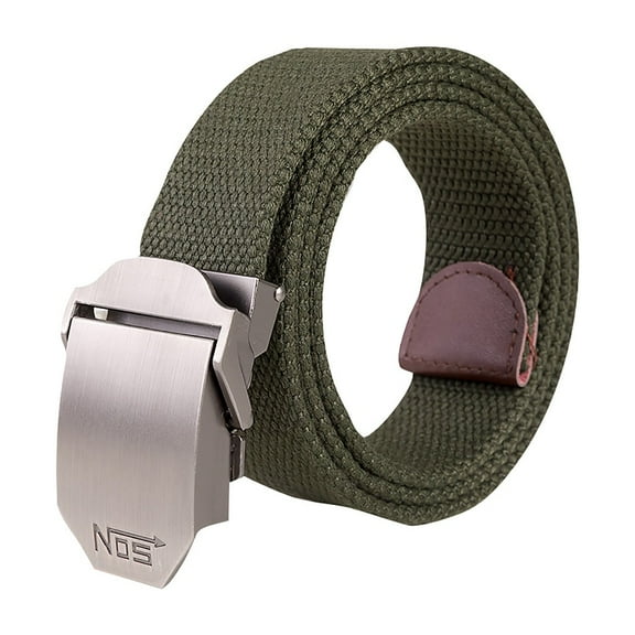 IDALL Gait Belt Ratchet Belt Fashion Unisex Sports Casual Canvas Belt Outdoor Alloy Automatic Buckle Belt Work Belts for Men Belt Men H 120