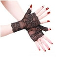 thumbnail image 1 of IDALL Gloves for Cold Weather,Fingerless Gloves Women Short Lace Gloves Half Finger Hole Invisible Masking Prom Gloves 1PC Winter Gloves,Gloves for Women Black, 1 of 9