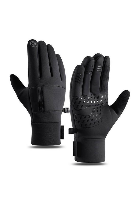 Gloves for Men,Gloves for Cold Weather Outdoor Riding Warm Touching Screen Texting No Slip Gloves Windproof Warm Sports Work Gloves For Cold Weather（No Power） Winter Gloves Black L