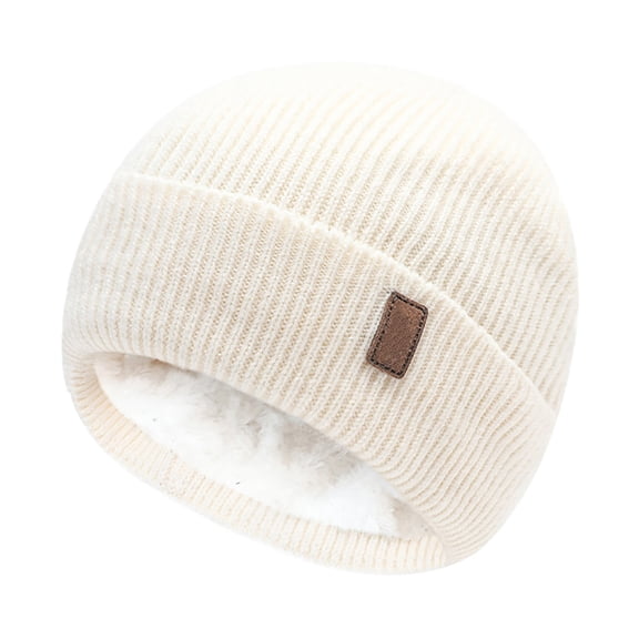 IDALL Hats for Women,Winter Hats Winter Woolen Hat Womens Loose Woolen Hat Oversized Knitted Warm Winter Hat Suitable For Cold Weather One Size Ushanka,Trapper Hat Beige