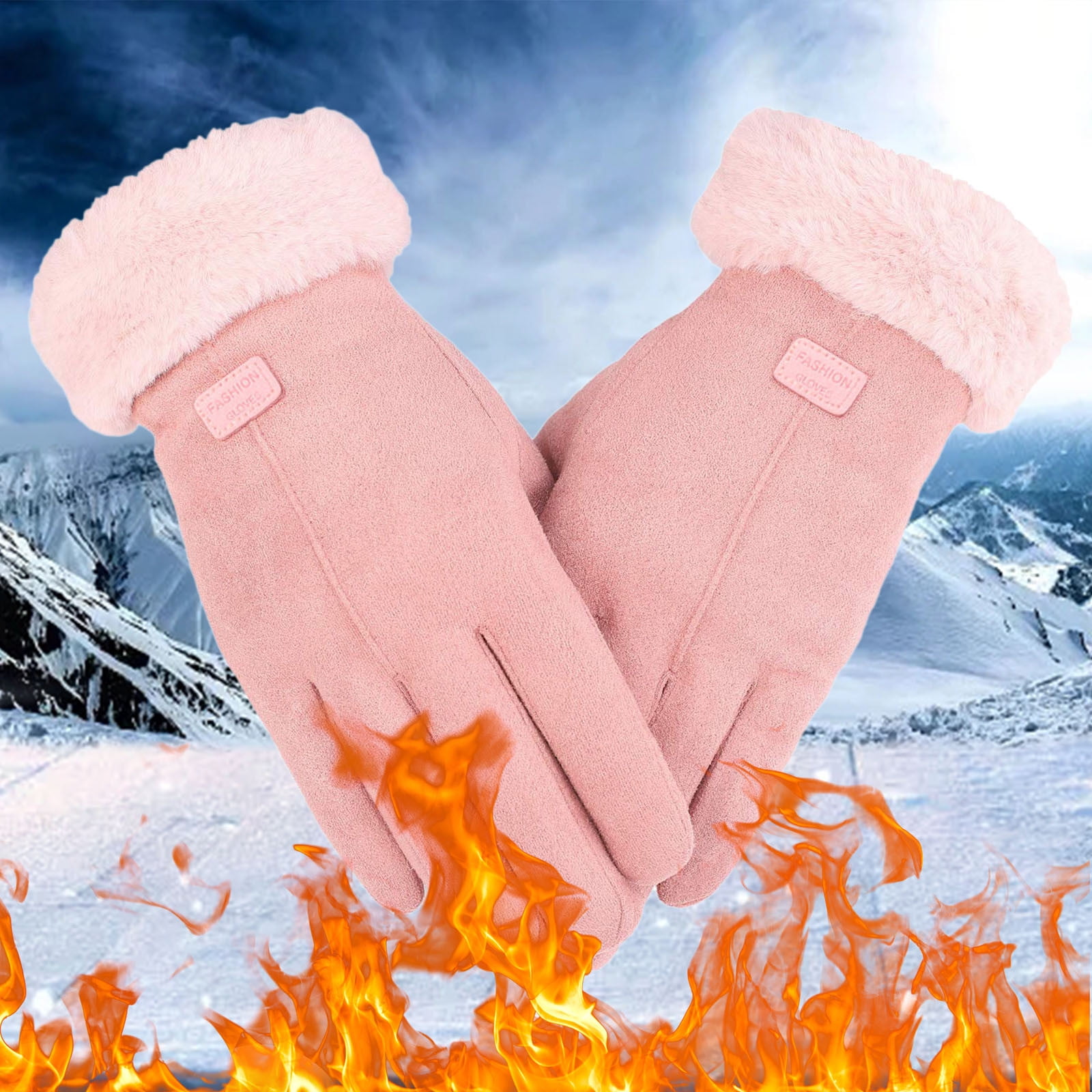 Bequemer Laden Womens Winter Gloves With Touchscreen Fingers Warm Chenille Knit Elastic Cuff Thermal Gloves For Women Cold Weather Gifts - View #7