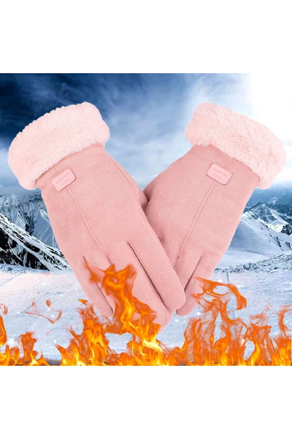 Leather Gloves,Waterproof Gloves Women Winter Touchscreen Gloves For Cold Weather Chenille Warm Cable Knit Elastic Cuff Texting Thermal Gloves For Driving Motorcycle Gloves Pink