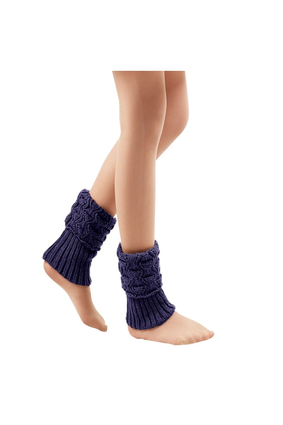 Leg Warmers,Thigh High Stockings Leg Warmers For Women For Winter 80s Ribbed Knit Leg Warmer Winter Warm Long Boot Socks Slouch Socks,Scrunch Socks Dark blue