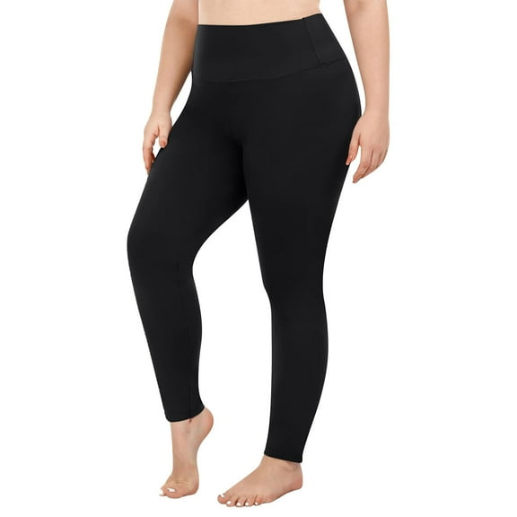 IDALL Leggings for Women, Plus Size Pants, Fleece Lined Winter Leggings High Waisted Thermal Warm Pants With Pockets, Yoga Pants Women, Hiking Pants Women 1Pc Pants Black 4Xl