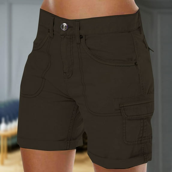 IDALL Linen Pants Women Cargo Pants Women Women Cargo Shorts Summer Loose Hiking Shorts With Pockets Lounge Pants Women Baggy Pants Gray 2XL
