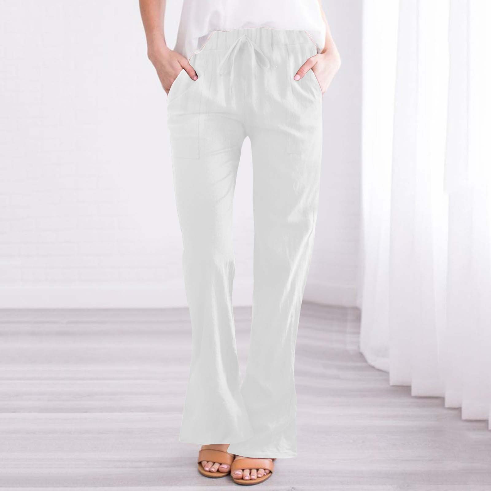 Women's Linen Button-Waist Pants main image 1