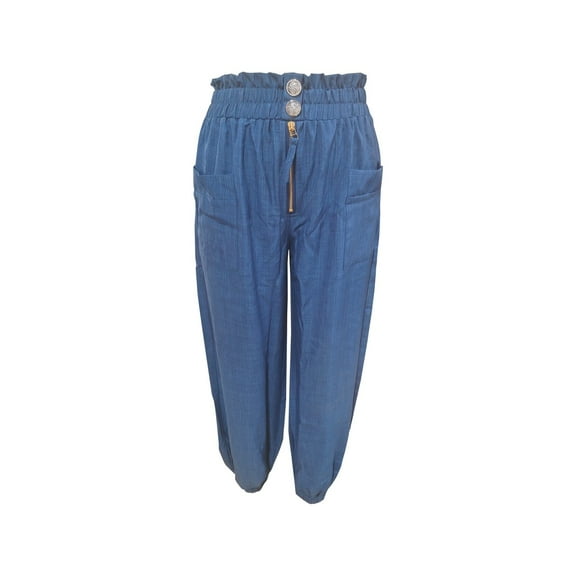 IDALL Lounge Pants Women Baggy Jeans Women's Casual And Fashionable Long Tapered Pants For Summer And Autumn Petite Pants Womens Pants Blue M