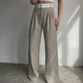 thumbnail image 1 of IDALL Lounge Pants Women Wide Leg Pants Woman Latested Solid Color Fashion Slimming Casual PantsNiche Design Mop Suit Pants Baggy Pants Women'S Pants Gray L, 1 of 8