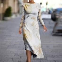 Long sleeve dress walmart hotsell