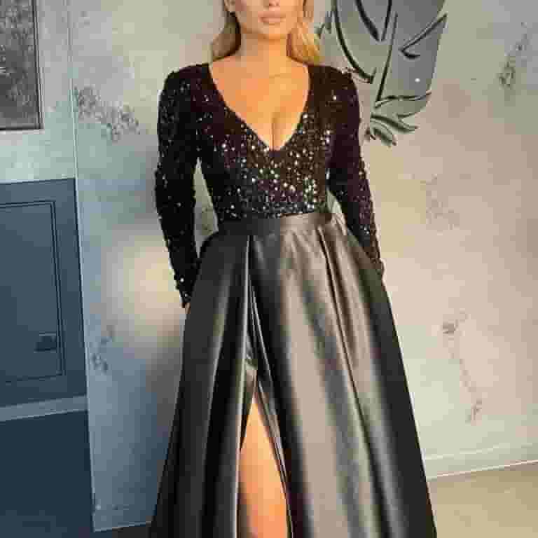Women's Vew Sequins Sexy Evening Dress Women's Vew Sequins Sexy Evening Dress