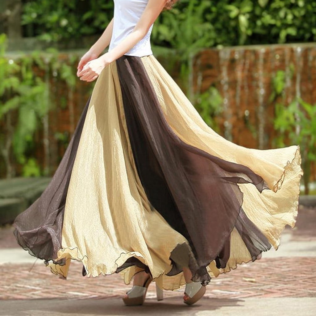 Flowing chiffon maxi skirt hotsell