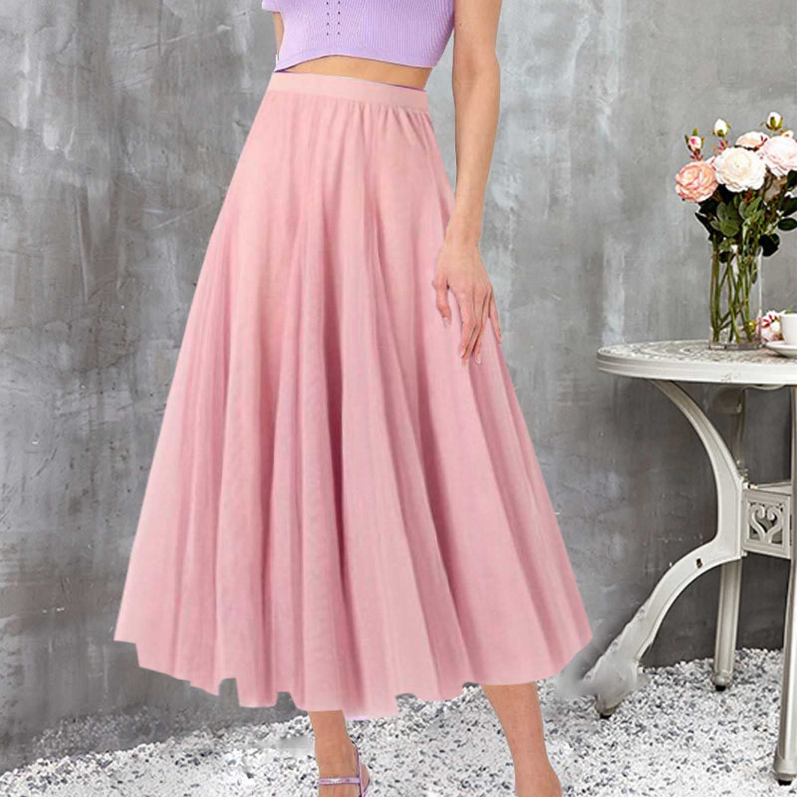 Mid length flowy skirts sale