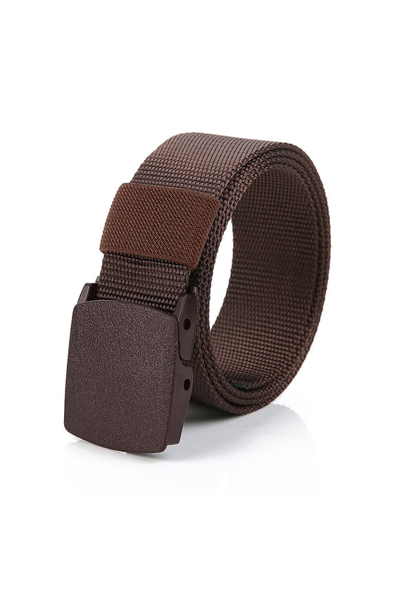 Mens Belts,Mens Belts Leather Belt Nylon Waist Mens Metal- Long Belt Check Buckle Canvas Belt Western Belts,Corset Belt Coffee