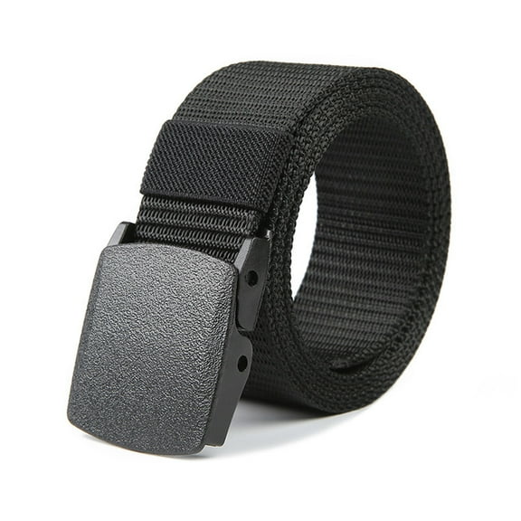 IDALL Mens Belts,Mens Belts Leather Mens Adult Unisex Canvas Quick Release Buckle Outer Belt Men's Outdoor Training Belt Western Belts,Corset Belt Black