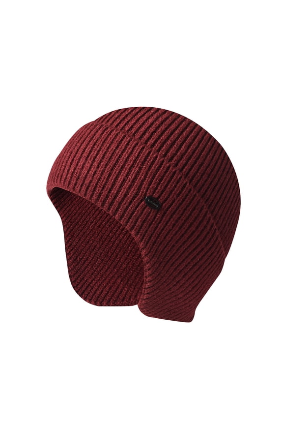 Mens Hats,Winter Hats Winter Hats For Men Women Fleece Lined Soft Warm Knit Hat Ski Stocking Cuffed Cap Ushanka,Trapper Hat Red