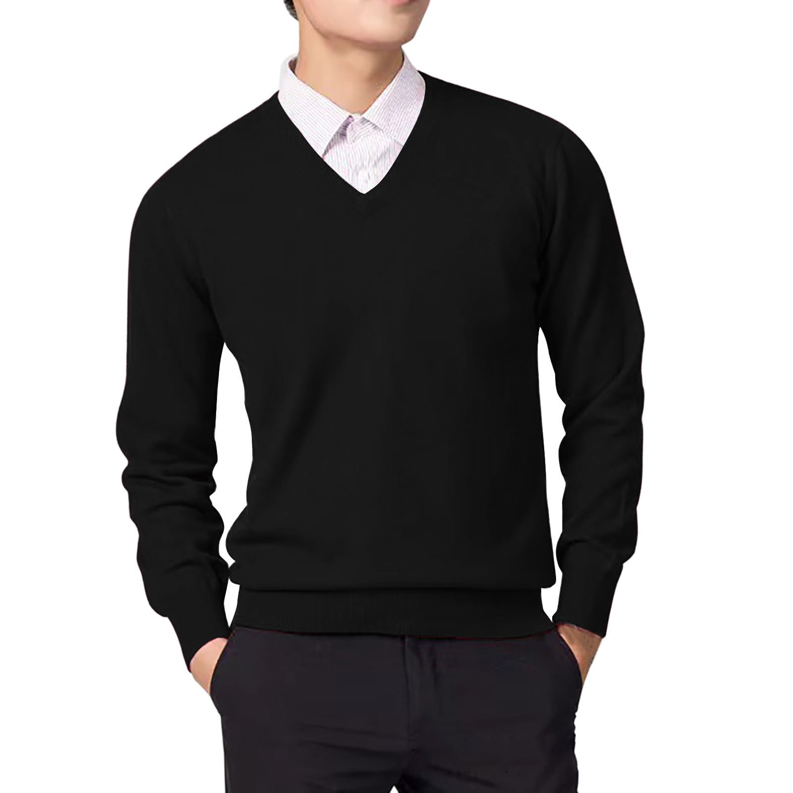 IDALL Mens Shirts V Neck T Shirts Men Mens TShirts Men's Autumn And