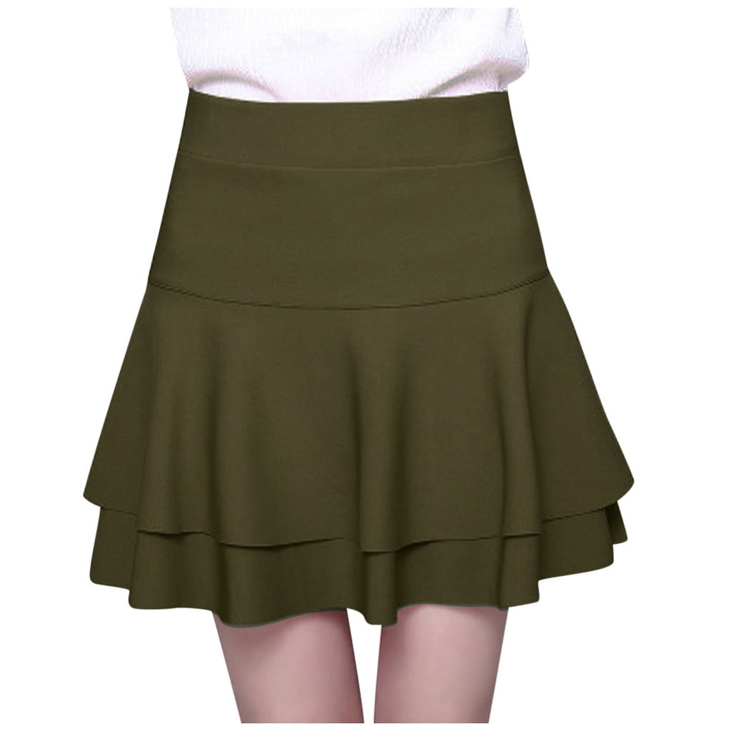 IDALL Mini Skirt,Pleated Skirts Ladys Elastic High Waist Safety Pants