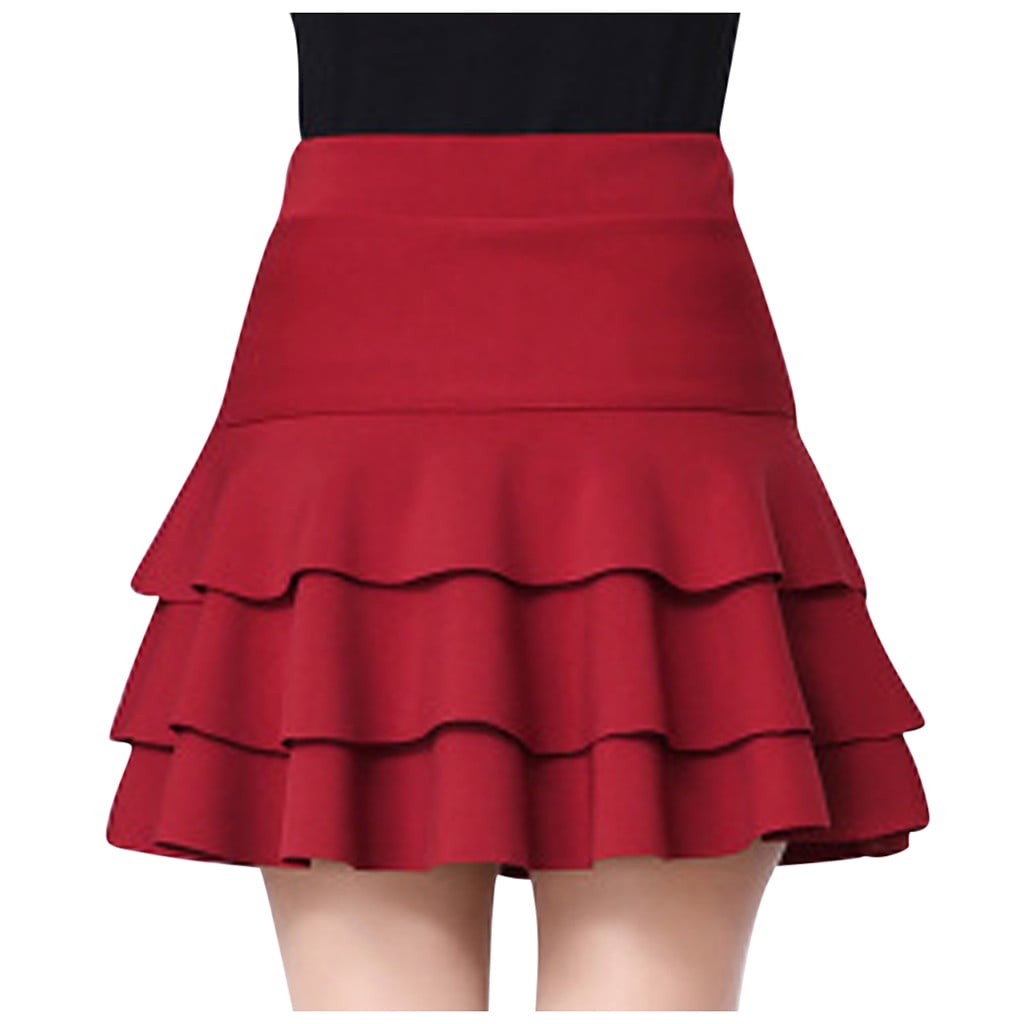 IDALL Mini Skirt,Pleated Skirts Ladys Elastic High Waist Safety Pants