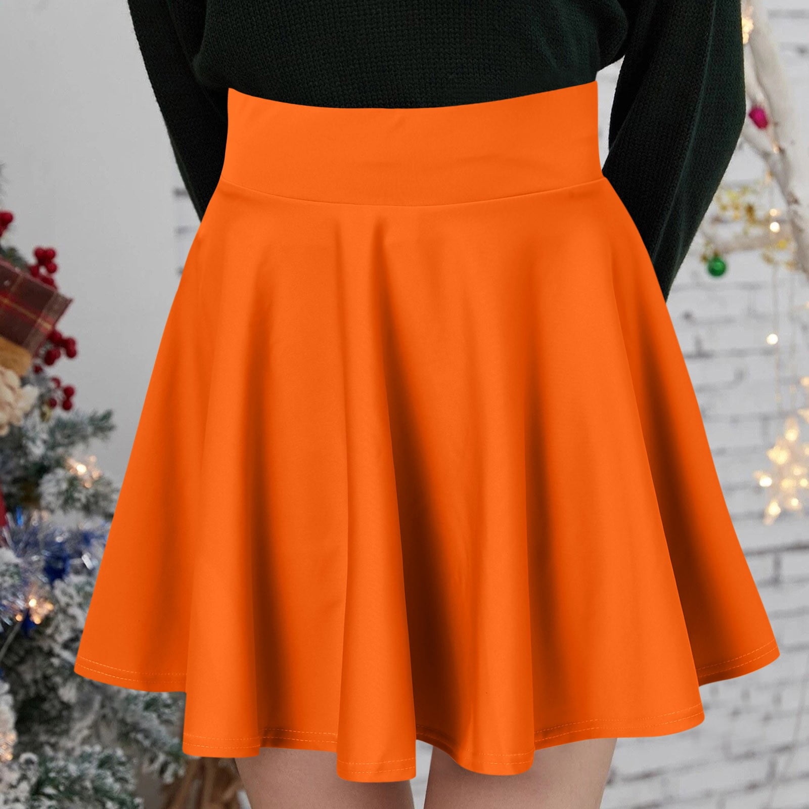 Idall Mini Skirtpleated Skirts Women Fashion Casual Short Style Solid Half Skirt Anti Glare Sun 8176