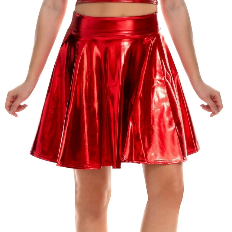 Red pleated skirt silk new arrivals