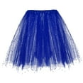 thumbnail image 1 of IDALL Mini Skirt,Pleated Skirts Womens Paillette Elastic 3 Layered Short Skirt Adult Tutu Dancing Skirt Tulle Skirts,Sequin Skirt,Summer Skirts Blue Dress One Size, 1 of 1