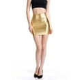 thumbnail image 1 of IDALL Mini Skirt,Summer Skirts Women's Solid Color Bright Face Carnival Fishtail Skirt Wrapped Hip Skirt Half Skirt High Waisted Skirts,Skirts for Women,Pencil Skirt Gold Dress XL, 1 of 6