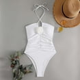 thumbnail image 2 of Women's One Piece Swimwear SUUKSESS One Piece Swimsuit For Women - Tummy Control Square Neck Bathing Suit With Slimming Design Square Neck Swimsuit With Back Lace 2 of 14