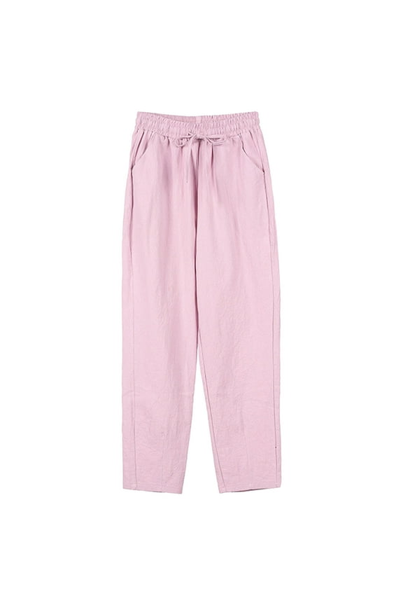 Palazzo Pants for Women Button Up Straight Leg Trousers Crop Pants Straight Leg Side Slits Linen Palazzo Trousers Long Lounge Slacks Beach Pants for Women Tie Dye Sweatpants Hot Pink S-2XL