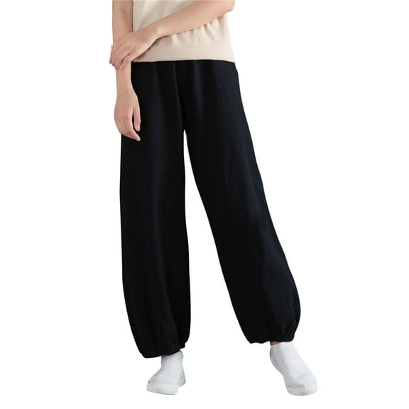 IDALL Petite Pants for Women Pants for Women Pocket Elastic Breath Trousers Waist Pant Womens Pants Women's Pants Womens Pants Black XL