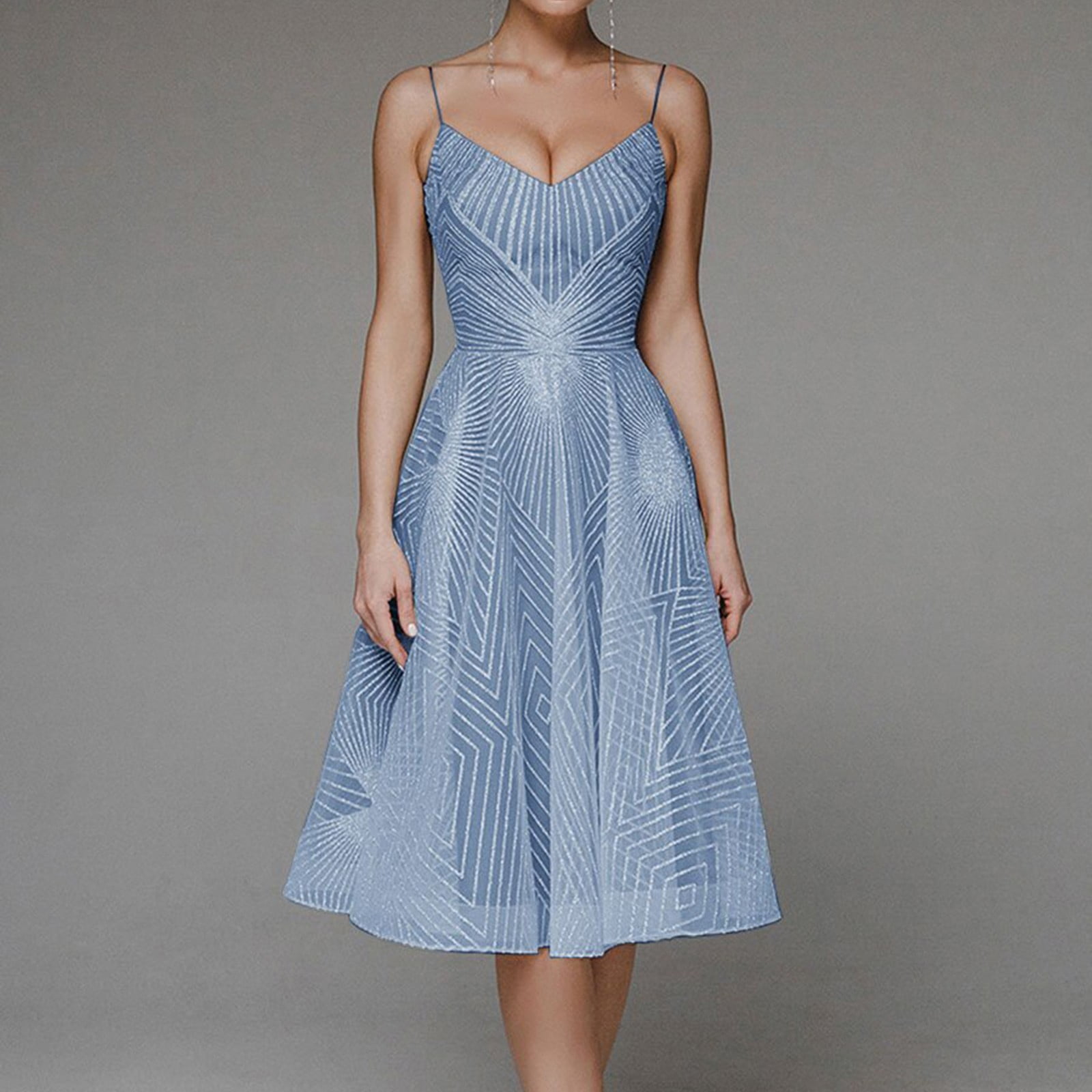 pink fluffy bridesmaid dresses A-line V-neck Ruffle Sleeves Chiffon Bridesmaid Dresses
