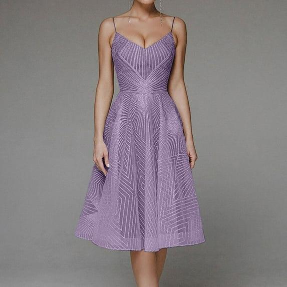 IDALL Prom Dresses,Formal Dresses Women's A Line Lace Appliques Long Wedding Dresses For Bride Chiffon Boho Bridal Gowns With Split Graduation Dress,Sexy Dresses,Petite Dresses Purple Dress 2XL